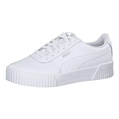 PUMA Carina L, Zapatillas Mujer, Blanco White/White/Silver, 39 EU