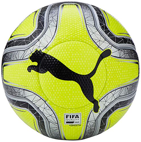 Puma Final 1 Statement (FIFA Quality Pro) Balón de Fútbol, Unisex Adulto, Amarillo (Lemon Tonic/Silver Black), 5