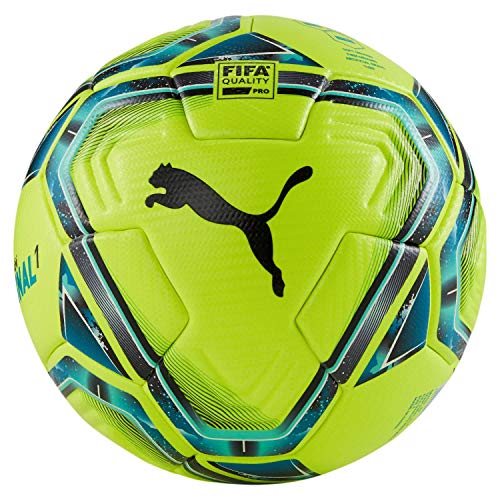 PUMA teamFINAL 21.1 FIFA Quality Pro Ball Balón de Fútbol, Unisex-Adult, Lemon Tonic-Spectra Green-Ocean Depths Black-Omphalodes, 5