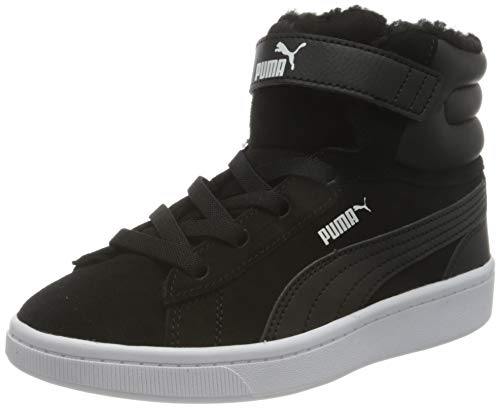 PUMA Vikky V2 Mid Fur V PS, Zapatillas para Niñas, Negro Black White, 33 EU PUMA Vikky V2 Mid Fur V PS, Zapatillas para Niñas, Negro Black White, 33 EU