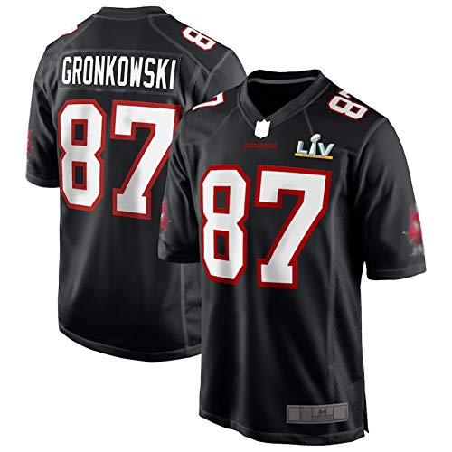 QYAD Rb Gronkowski - Camiseta de fútbol americano para hombre, ropa deportiva, para hombre, para aficionados al rugby, de manga corta, Vapor limitado, color negro