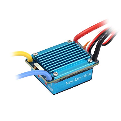 RC Impermeable ESC, Controlador Electrónico de Velocidad a Prueba de Agua 3S 160A Cepillado ESC con Manual para 1/12 (o Lager) RC Coche RC Impermeable ESC, Controlador Electrónico de Velocidad a Prueba de Agua 3S 160A Cepillado ESC con Manual para 1/12 (o Lager) RC Coche