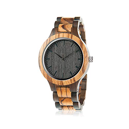 Reloj hombre marca BOBO BIRD modelo D30. Hecho en madera de bambú y sándalo. Maquinaria de cuarzo. Peso ligero