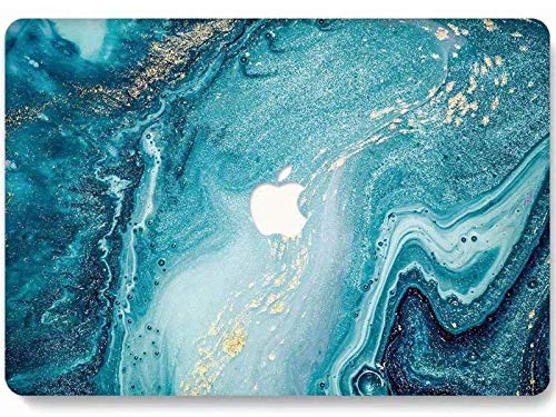 RQTX Creative Wave - Funda para MacBook Pro 2020 de 13 pulgadas (2020) 3D mate carcasa rígida modelo A2289 A2251 Touch Bar
