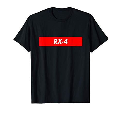 RX-4 Red Box Logo Parody Funny Graphic Camiseta