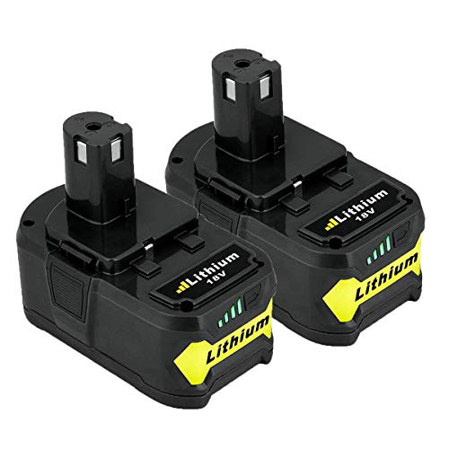Ryobi - Juego de 2 baterías de ion de litio de 18 V y 4 Ah para Ryobi ONE+ RB18L50 RB18L40 RB18L25 RB18L15 P108 P107 P105 P104 P103 P102 Ryobi - Juego de 2 baterías de ion de litio de 18 V y 4 Ah para Ryobi ONE+ RB18L50 RB18L40 RB18L25 RB18L15 P108 P107 P105 P104 P103 P102