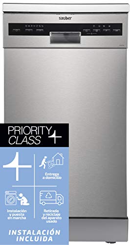 Sauber - Lavavajillas 45 cm SDW455I A++ 10 cubiertos - Inox - 3 bandejas Sauber - Lavavajillas 45 cm SDW455I A++ 10 cubiertos - Inox - 3 bandejas