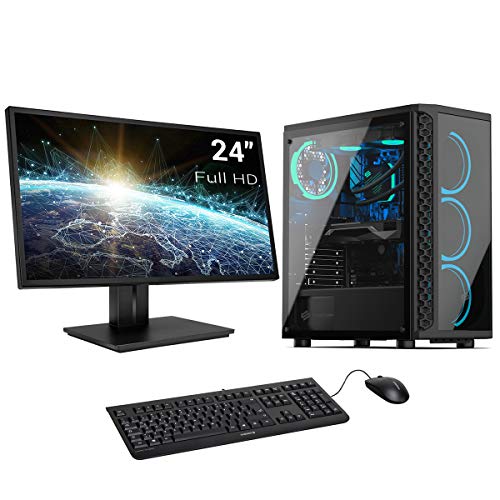 Sedatech Pack PC Pro Gaming Intel i7-9700KF 8X 3.6Ghz, Geforce RTX 3070 8Gb, 16 GB RAM DDR4, 500Gb SSD NVMe M.2 PCIe, 3Tb HDD, USB 3.1, WiFi. Ordenador de sobremesa, Monitor, Teclado/ratón, Win 10