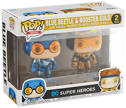 Set 2 Figuras Pop DC Blue Beetle & Booster Gold Metallic Exclusive