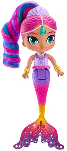 Shimmer and Shine Muñeca Shimmer Sirena mágica, juguete +3 años (Mattel FHN41)