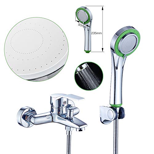 Sinbide Set de Ducha Elegante, Conjunto de Ducha, Mezclador Monomando para Bañera, Grifo de Bañera, Cascada con Alcachofa de Ducha para Baño, Ducha de Mano, Instalación en Pared, Cromado Sinbide Set de Ducha Elegante, Conjunto de Ducha, Mezclador Monomando para Bañera, Grifo de Bañera, Cascada con Alcachofa de Ducha para Baño, Ducha de Mano, Instalación en Pared, Cromado