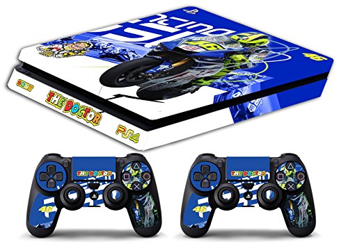 Skin PS4 SLIM HD - VALENTINO ROSSI THE DOCTOR 46 - limited edition DECAL COVER ADHESIVO playstation 4 SLIM SONY BUNDLE