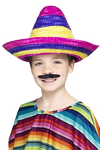 Smiffy's-44311 Sombrero Mexicano, Multicolor, L (44311)