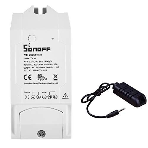 Sonoff TH10 WiFi Smart Switch Mando a Distancia Smartphone Sensor de Temperatura y Humedad para Smart Home