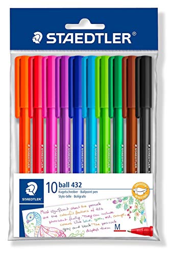 STAEDTLER 43235MPB10 - Bolígrafos, Colores Surtido, Pack de 10 Unidades