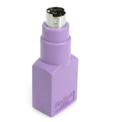 StarTech.com GC46FMKEY - Adaptador Teclado o Ratón USB a conector PS/2 PS2 MiniDIN - 1x Hembra USB - 1x Macho Mini-DIN - Púrpura