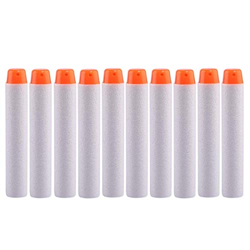 StillCool Nerf Dardos, 100 Pezas 7,2cm Espuma Suave Dardos Recarga Bala Blasters para Nerf N-Strike Elite Serie Niños Juguete Pistola Bullet Munición (100, Blanco)