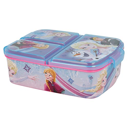 Stor Frozen (Disney) | Sandwichera con 3 Compartimentos para niños - lonchera Infantil - Porta merienda - Fiambrera Decorada