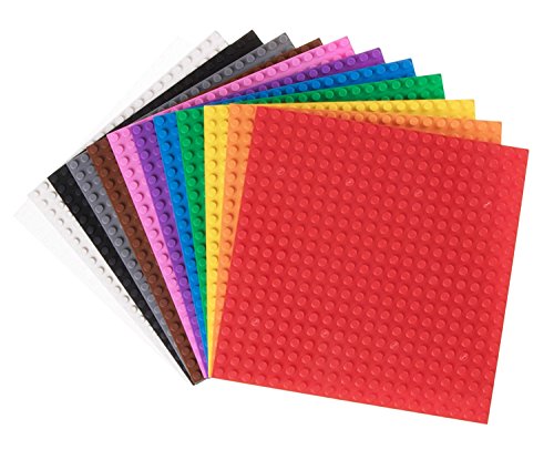 Strictly Briks - Pack de 12 Bases para Construir - Compatibles con Todas Las Grandes Marcas - 15,24 x 15,24 cm - Verde, Azul, Transparente, marrón, Gris y más Strictly Briks - Pack de 12 Bases para Construir - Compatibles con Todas Las Grandes Marcas - 15,24 x 15,24 cm - Verde, Azul, Transparente, marrón, Gris y más
