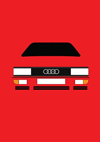 Tarjeta de felicitación de Audi UR Quattro con diseño retro