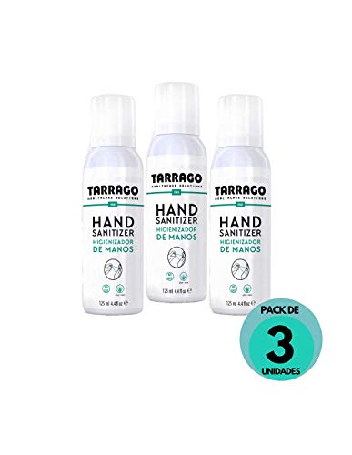 Tarrago | Higienizante de Manos Spray 125ml | Limpiador de Manos con Aloe Vera | Pack de 3 Unidades (375ml)