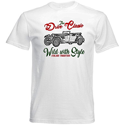 TEESANDENGINES Alfa Romeo 6C (1) Camiseta Blanca para Hombre de Algodon Size Xxlarge