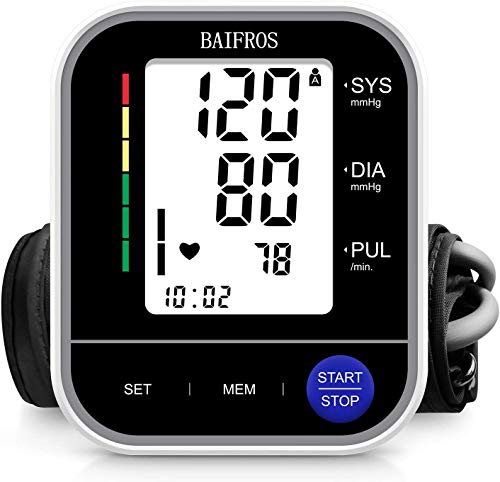 Tensiómetro de Brazo, BAIFROS Monitor de Presión Arterial Digital Automatico con Gran Pantalla LED, Deteccion de Irregular Arritmia, Brazalete 22-40cm, 2x120 Memoria y Recargable USB Tensiómetro de Brazo, BAIFROS Monitor de Presión Arterial Digital Automatico con Gran Pantalla LED, Deteccion de Irregular Arritmia, Brazalete 22-40cm, 2x120 Memoria y Recargable USB