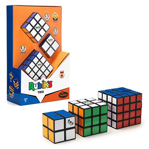 ThinkFun- Juego Gift: Trio, el Set Aficionados de Rubik'S Master 4x4, el Original Rubik 's 3x3 y el Mini 2x2. (76422)