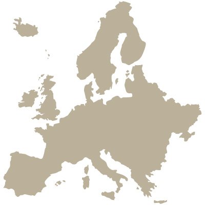 TODO STENCIL Mini Deco Figura 121 Mapa Europa, Medidas: Stencil 12 x 12 cm - Diseño 10,7 x 11 cm