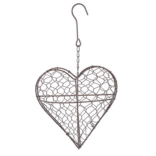 TOPBATHY Maceta colgante de pared, creativa en forma de corazón, soporte de pared de hierro, para suculentas, maceta con gancho, para decoración de casa, jardín, granja, color marrón TOPBATHY Maceta colgante de pared, creativa en forma de corazón, soporte de pared de hierro, para suculentas, maceta con gancho, para decoración de casa, jardín, granja, color marrón