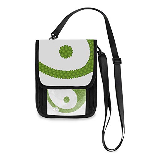 Travel Card Holder Phone Bag Wallet Green Tai Chi In China Coin Case Purse Large Capacity