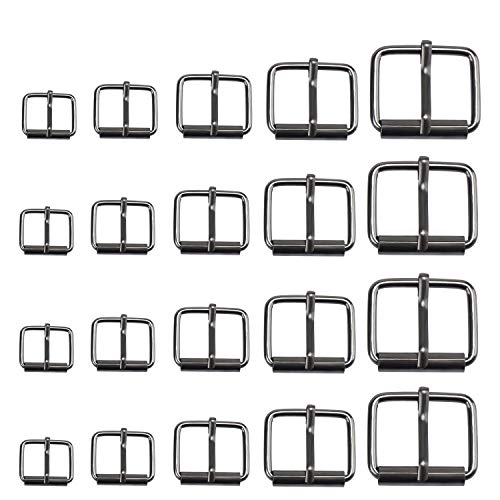 TsunNee - Hebillas de metal para 5 tamaños, 5 tamaños, hebillas para bolsos, correa de cuero, accesorios de mano, color negro TsunNee - Hebillas de metal para 5 tamaños, 5 tamaños, hebillas para bolsos, correa de cuero, accesorios de mano, color negro