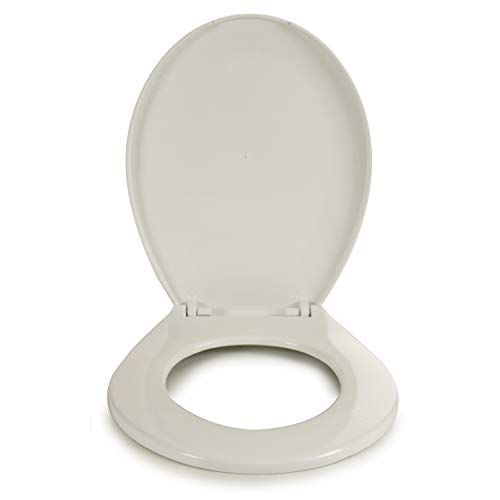 TU TENDENCIA ÚNICA Tapa y Asiento WC en Blanco para Inodoro. De Plástico Duro. Medidas: 34x3x43 cm