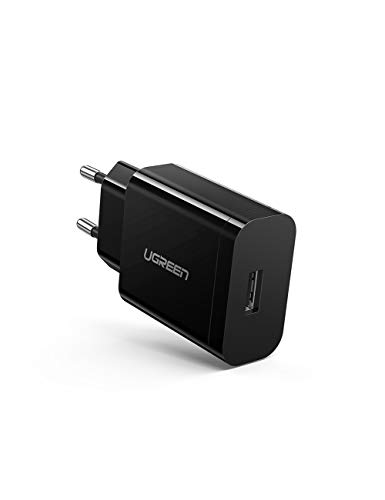 UGREEN Cargador Quick Charge 3.0, Cargador de Red 18W, Cargador Móvil Rápido para Xiaomi Mi A3 A2 Mi9 Mi8 Redmi 9 Redmi Note 8, Samsung S10 S9 S8 Plus S8 Note 8,BQ Aquaris X2 Pro,Huawei P40,LG G6