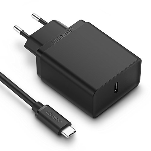 UGREEN Cargador USB C Power Delivery 2.0, USB PD Cargador Rápido QC 3.0 Compatible para Google Pixel 2/ Pixel 2 XL, Macbook Pro, Samsung S8/ S8 Plus, Nexus 5X/ 6P, Huawei P10/ P9, Más