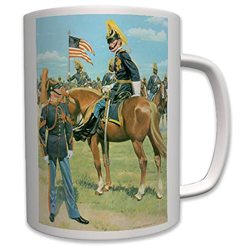 US Ejército Caballería Soldado Jinete Caballo Infantería Hespérides Guerra Estados Unidos – Taza Café # VW-6358