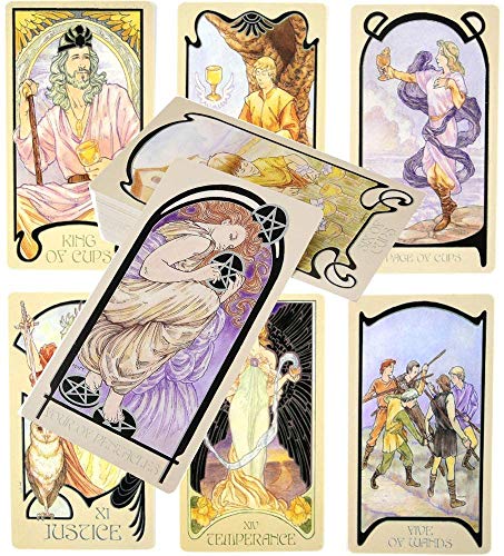 UYIDE 80 Cartas De Tarot, Nuevas Barajas De Cartas De Tarot Populares Y Juegos De Mesa De Guía, Fiestas, Cartas De Arte Pintadas A Mano para Principiantes