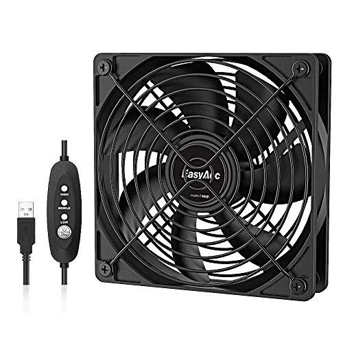 Ventilador de refrigeración EasyAcc Ventiladores de caja de ordenador de 120mm Ventilador axial DC 5V Ventilador USB alimentado 3 velocidades Ventilador de refrigeración del gabinete de la computadora Ventilador de refrigeración EasyAcc Ventiladores de caja de ordenador de 120mm Ventilador axial DC 5V Ventilador USB alimentado 3 velocidades Ventilador de refrigeración del gabinete de la computadora