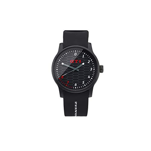 Volkswagen 5HV050830 Reloj de Pulsera analógico GTI, Color Negro