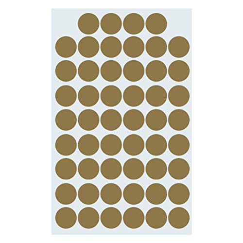 Vosarea 35pcs Etiqueta de la Pared Dot Mural DIY calcomanías para Ventanas a Prueba de Agua decoración del contexto (de Oro)