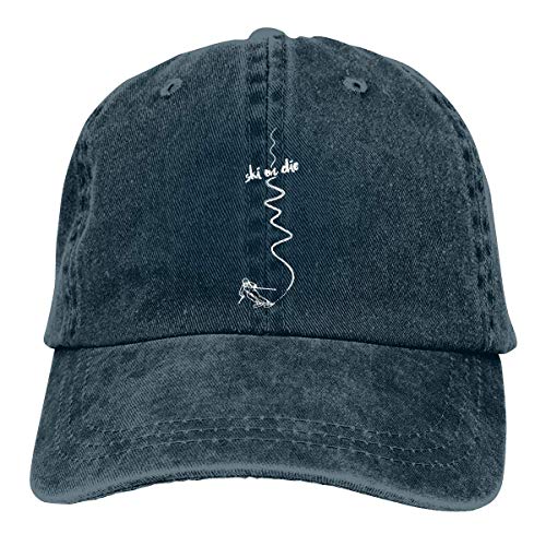 Voxpkrs Trucker Cap Ski Or Die Durable Baseball Cap Hats Adjustable Dad Hat Black Fashionable23107
