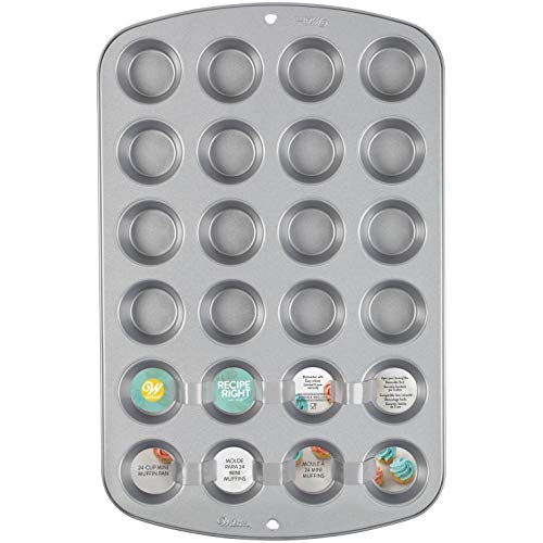 Wilton Recipe Right Molde Mini Muffins para 24 MiniMagdalenas o MiniCupcakes, Antiadherente, 03-0-0017 Wilton Recipe Right Molde Mini Muffins para 24 MiniMagdalenas o MiniCupcakes, Antiadherente, 03-0-0017