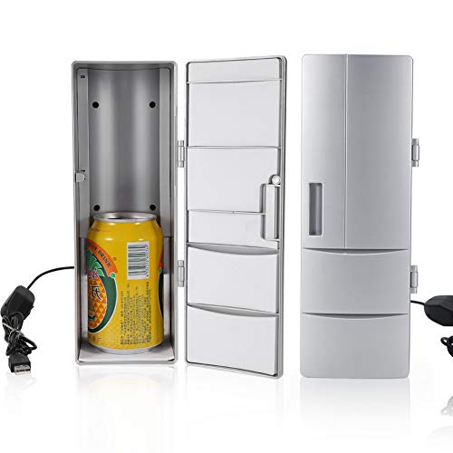 Wincal Mini refrigerador Compacto, Mini Calentador USB, refrigerador, congelador, Puede Beber Cerveza, refrigerador, vagón Aislado, Uso de Oficina