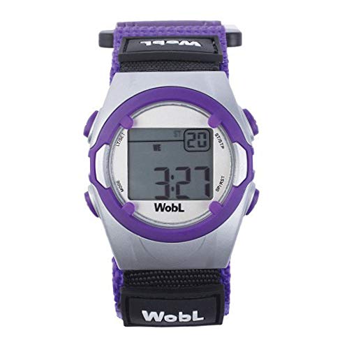 WobL Watch Morado - Reloj con 8 alarmas o vibraciones, recordatorio, para controlar el paso de ir al baño con WC