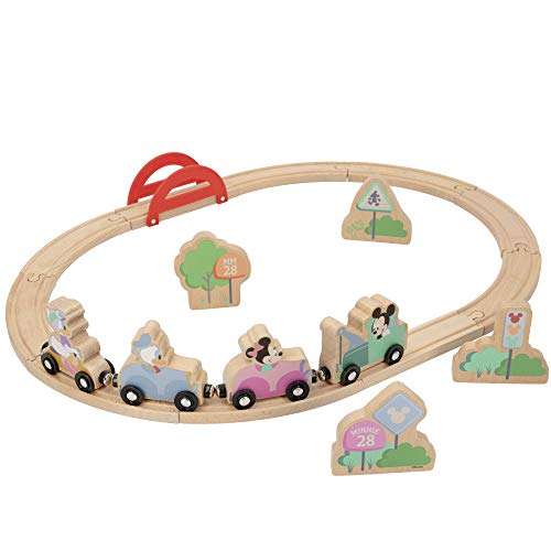 WOOMAX - Circuito tren madera - Juguetes niños 2 años Juguetes bebe 18 meses - Juguetes educativos para niños Preescolar Infantil - Circuito vias tren madera