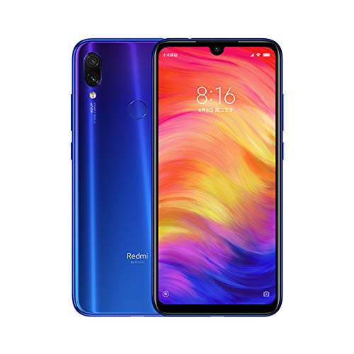 Xiaomi Redmi Note 7 Smartphones de 6.3'' Pantalla Completa, 4GB RAM + 128GB ROM, Snapdragon 660 procesador Octa-Core, 13MP Delantero y 48MP + 5MP Doble cámara Trasera Teléfonos móviles (Azul)