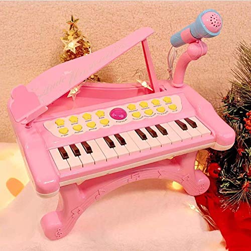 XINRUIBO Juguete de Teclado de Piano, Rosa 25 Llaves Instrumentos Musicales de Piano con micrófono bebé Piano multifunción niño Piano para niñas cumpleaños Regalo Juguetes Piano Infantil XINRUIBO Juguete de Teclado de Piano, Rosa 25 Llaves Instrumentos Musicales de Piano con micrófono bebé Piano multifunción niño Piano para niñas cumpleaños Regalo Juguetes Piano Infantil