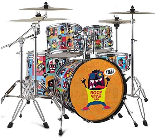 XINRUIBO Tambores para niños Principiantes Introducción Jazz Drum Professional Tocando Percusión Adulto Tambor electronico (Color : Rock, Size : Large)