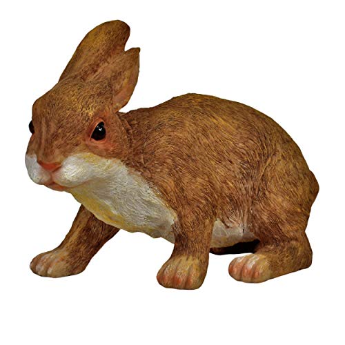 YVAN MOINS CHER Ornamento de plástico para el jardín Figuras de conejo Decoración en sus 4 patas hechas de resina de alta calidad 26.5x12x18 Cm Animales de granja para uso interior o exterior