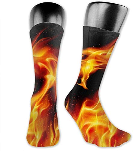 zhouyongz Fire Dragon Abstract Fiery Over-The-Calf Socks Athletic Socks Knee High Socks For Men Women Sport Long Sock Stockings 40CM